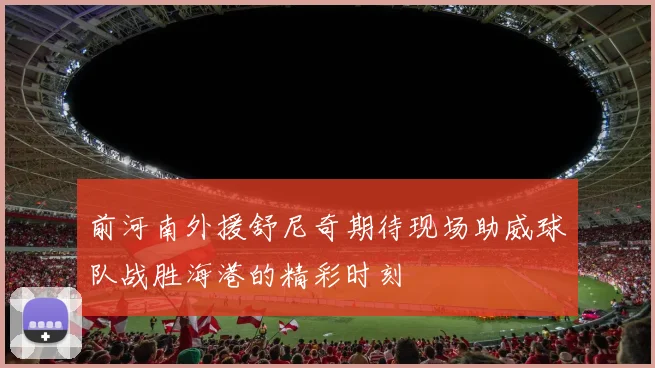前河南外援舒尼奇期待现场助威球队战胜海港的精彩时刻